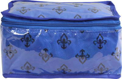PRETTY KRAFTS Jwellery Kit | Jwellery Organiser | with 15 seprate Flaps 16 pouches for keeping your jewellery safe and storage comes with one box Vanity Box(Blue)