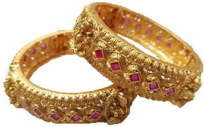 Shubham jewellery Brass Gold-plated Bangle Set(Pack of 2)