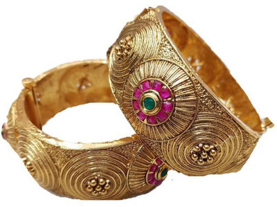 Shubham jewellery Brass Gold-plated Bangle Set(Pack of 2)