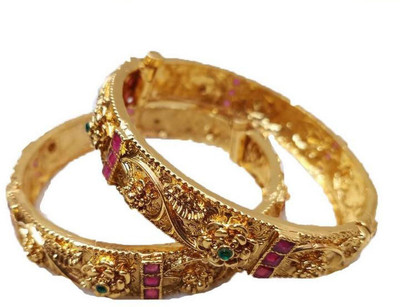 Shubham jewellery Brass Gold-plated Bangle Set(Pack of 2)