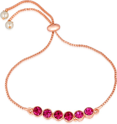 Mahi Alloy Crystal Gold-plated Bracelet