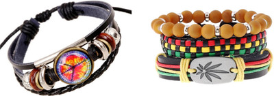 Fashion For Sure Leather Bracelet Set(Pack of 4)