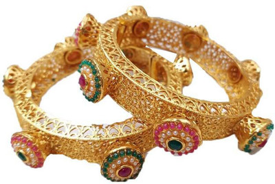 Shubham jewellery Brass Gold-plated Bangle Set(Pack of 2)