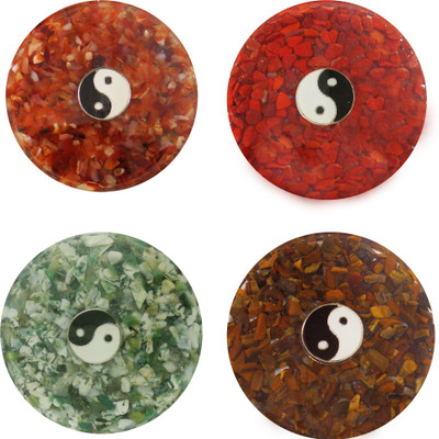 estore Round Stone Coaster Set(Pack of 4)