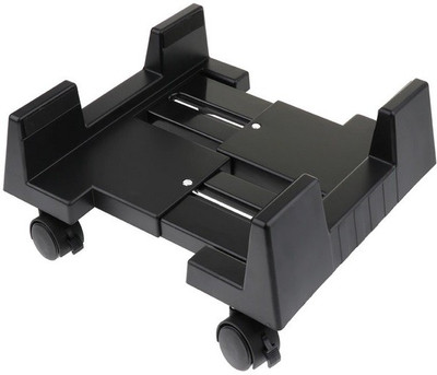 AlexVyan Genric Heavy Duty Black Computer CPU Stand CPU Trolley with Wheels1 CPU Holder(Plastic)