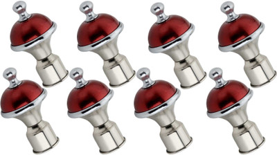 GROWNIX Maroon, Silver Rod Rail Bracket Metal(Pack of 8)