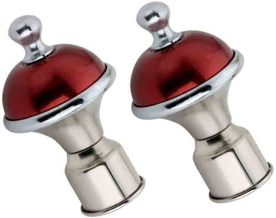 GROWNIX Maroon, Silver Rod Rail Bracket Metal(Pack of 2)