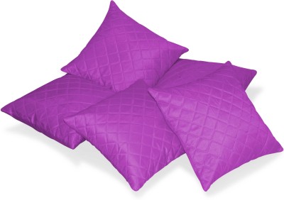 DCUSHION Dupion Silk Cushions Cover(Pack of 5, 40 cm*40 cm, Purple)