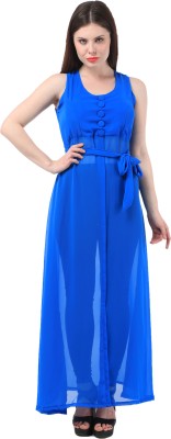 My Swag Women Solid A-line Kurta(Blue)