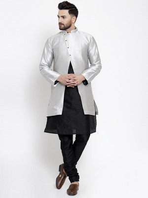 SAIFOO Men Pyjama Ethnic Jacket Set