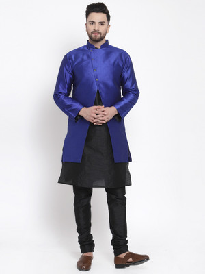 kaifoo Men Kurta Pyjama Ethnic Jacket Set