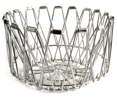 Vertex Engineering Stainless Steel Fruit & Vegetable Basket(Silver)