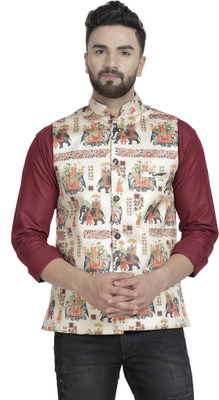 B BEN Sleeveless Printed Men Jacket