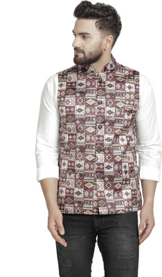 B BEN Sleeveless Printed Men Jacket