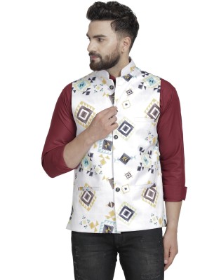 B BEN Sleeveless Printed Men Jacket