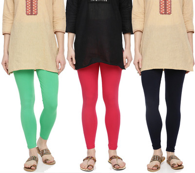 Dollar Missy Ankle Length  Western Wear Legging(Green, Blue, Pink, Solid)