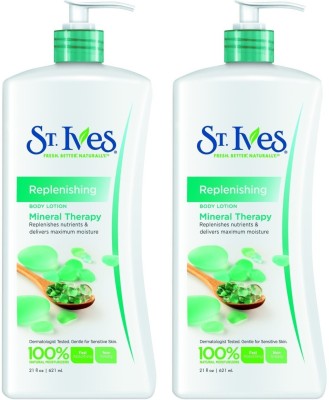 ST.IVES Deep Replenishing Mineral Therapy Body Lotion, 21 Ounce By(621 ml)