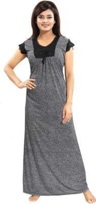 KHOOBS Women Nighty(Grey)