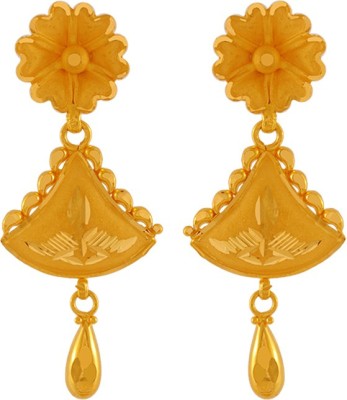 PC Chandra Jewellers Yellow Gold 22kt Jhumki Earring