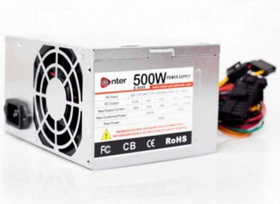 Enter E-500b Computer Power Supply 500 Watts Computer PSU with 2 SATA Cables(Black)