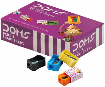 DOMS SMOOTH FINE SINGLE PENCIL Sharpener(Multicolor)