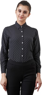 indietoga Women Printed Casual Black Shirt