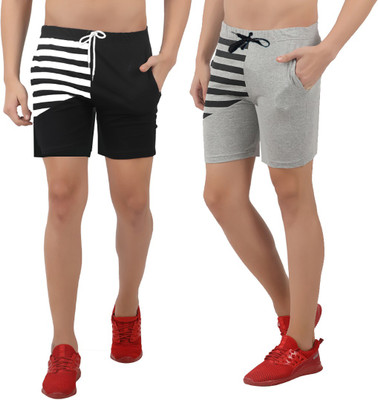 HOTFITS Printed Men Multicolor Basic Shorts