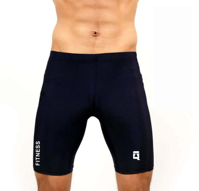 QUADA Printed Men Blue Compression Shorts