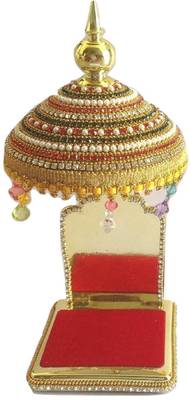 S A Gifts Diamond studded decorated Umbrella For God Idol For Car dash Board Gift Item Decorative Showpiece  -  20 cm