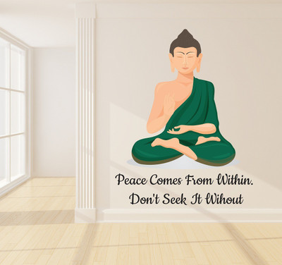 Wallzone 70 cm Budha Quotes Removable Sticker(Pack of 1)
