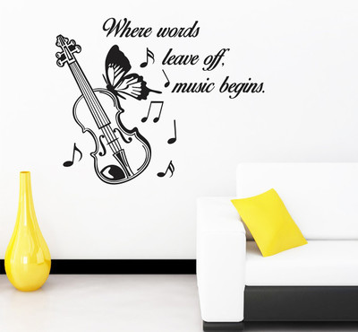 fuzzy 95 cm Music Self Adhesive Sticker(Pack of 1)