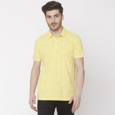mufti-printed-men-polo-neck-yellow-t-shirt