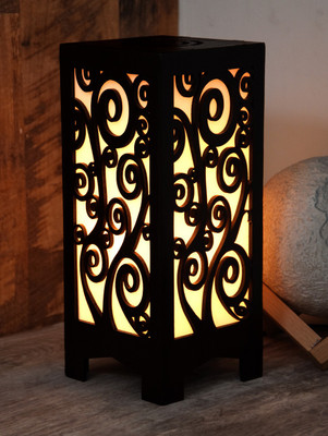 Zuper Wooden LED Table Lamp With Creative Design Table Lamp(25.5 cm, Brown)