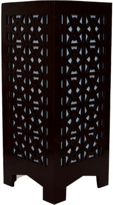 Zuper Wooden LED Table Lamp With Creative Design Table Lamp(25.5 cm, Brown)