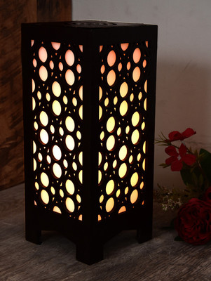 Gojeeva 1Goj_Wooden Table Lamp Brown 2 Table Lamp(25.5 cm, Brown)