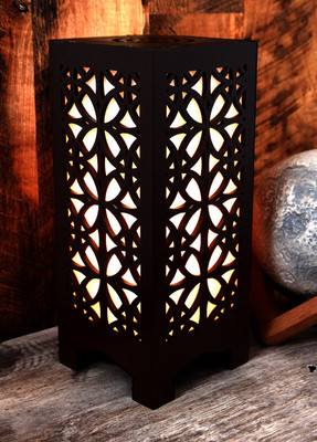 Gojeeva Goj_Wooden Table Lamp Brown 1 Table Lamp(25.5 cm, Brown)