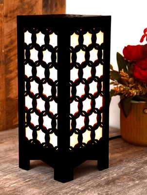 Zuper Wooden LED Table Lamp With Creative Design Table Lamp(25.5 cm, Brown)