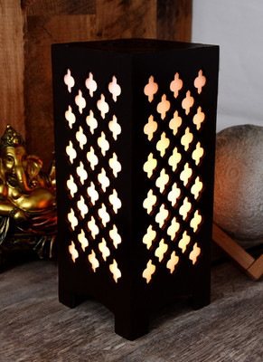 Gojeeva Wooden LED Table Lamp With Creative Design,Suitable Night Lamp(25.5 cm, Brown)