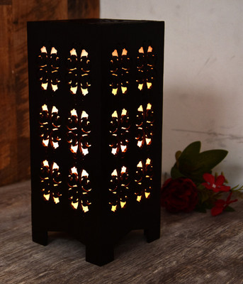 Gojeeva Goj_Wooden Table Lamp Brown 5 Table Lamp(25.5 cm, Brown)