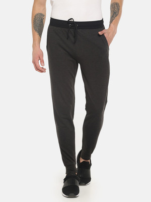 Dollar Solid Men Black Track Pants