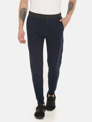 Dollar Solid Men Blue Track Pants