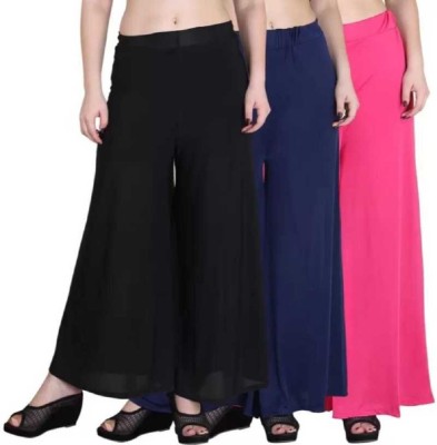 Swastik Stuffs Relaxed Women Dark Blue, Black, Pink Trousers