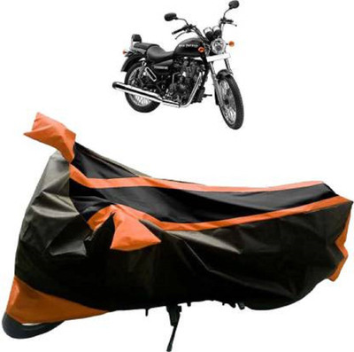 High Quality Waterproof Two Wheeler Cover for Royal Enfield(Thunderbird 350, Orange, Black)