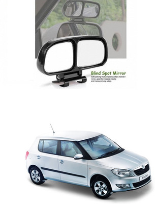 PRTEK Manual Remote Blind Spot Mirror For Skoda Fabia(Center)
