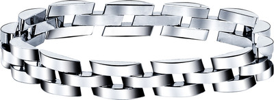 Fashion Frill Stainless Steel Silver Coated Bracelet