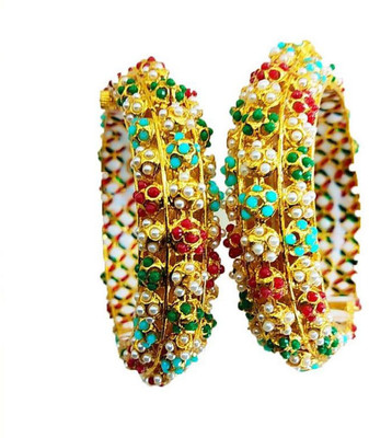 R.Alamin Gold Brass Bangle(Pack of 2)