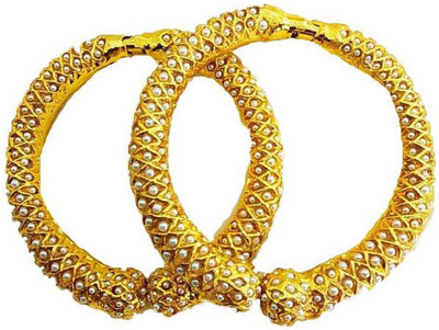 R.Alamin Gold Brass Kada(Pack of 2)