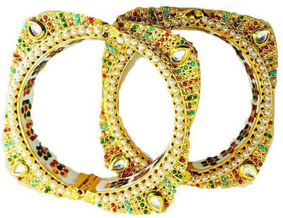R.Alamin Gold Brass Bangle(Pack of 2)