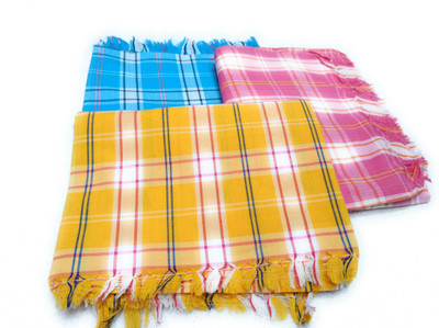 MPS Cotton 450 GSM Bath Gamcha Set(Pack of 3)