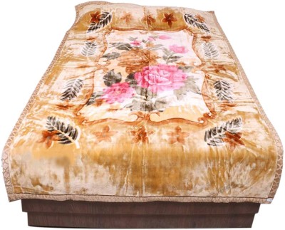 Leo Enterprises Floral Single Mink Blanket for  Heavy Winter(Polyester, Multicolor)